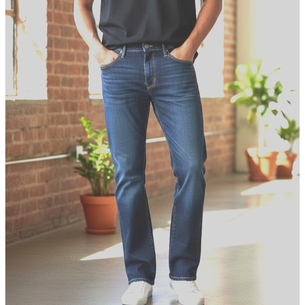 AG Adriano Goldschmied Harper Essential Straight‎ Stretch Jeans Sz 32 Actual 34"